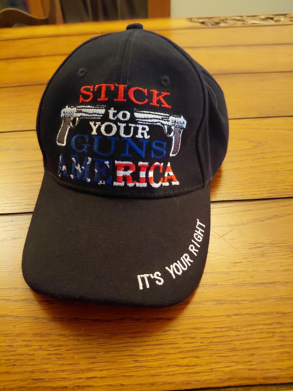 Stick to Your Guns America Black Embroidered Baseball Cap